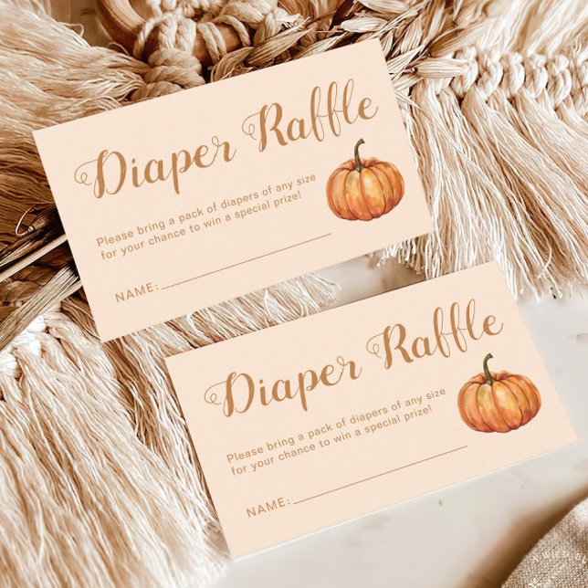 Tarjeta De Recepción Caída Calabaza Baby Shower Diaper Raffle (Subido por el creador)