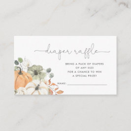 Tarjeta De Recepción Caída Calabaza Diaper Raffle