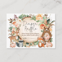 Caída de animales de Woodland Ducha de bebé Diaper