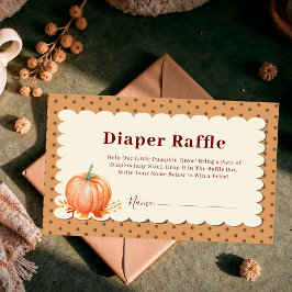 Tarjeta De Recepción Caída de Baby Shower del pañal de calabaza pequeño