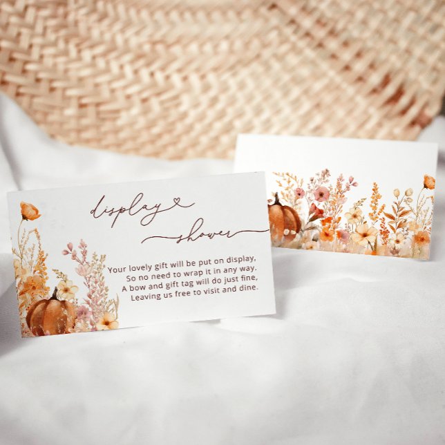 Tarjeta De Recepción Caída de calabaza Pantalla Baby Shower (Subido por el creador)