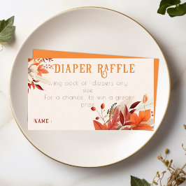 Tarjeta De Recepción caída de hojas florales de bebé ducha