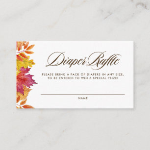 Tarjeta De Recepción Caída deja a Garland Baby Shower Diaper Raffle