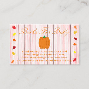 Tarjeta De Recepción Caída En El Amor Calabaza Baby Shower Libros Para