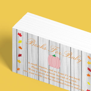 Tarjeta De Recepción Caída En El Amor Calabaza Baby Shower Libros Para