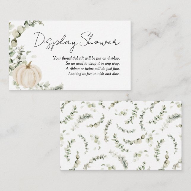 Tarjeta De Recepción Caída en el amor Ducha de exposición de novias (Anverso / Reverso)