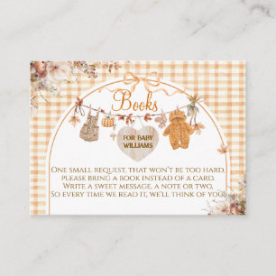Tarjeta De Recepción Caída en el amor Floral Bow caída libros de Baby S