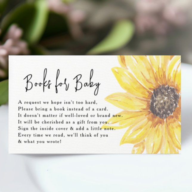 Tarjeta De Recepción Caída en el amor Libros de Baby Shower de girasol  (Subido por el creador)