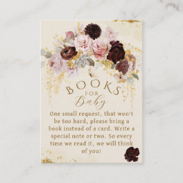 Tarjeta De Recepción Caída Flor Silvestre Oro Flor Bebé Beber Ducha