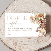 Caída marrón floral beige boho diaper raffre