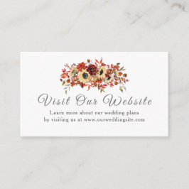 Tarjeta De Recepción Caída Rústica Boda de calabaza floral de girasol