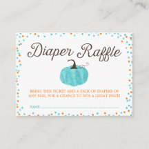 Calabaza acuática Boy Diaper Raffle Ticket
