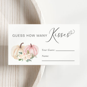 Tarjeta De Recepción Calabaza Adivina cómo besó muchos juegos de Baby S