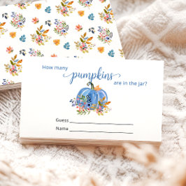 Tarjeta De Recepción Calabaza azul otoño cuántas calabazas
