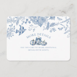 Tarjeta De Recepción Calabaza azul para la calabaza Vintage Floral Deta