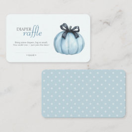 Tarjeta De Recepción Calabaza azul Polka Dots Diaper Raffle