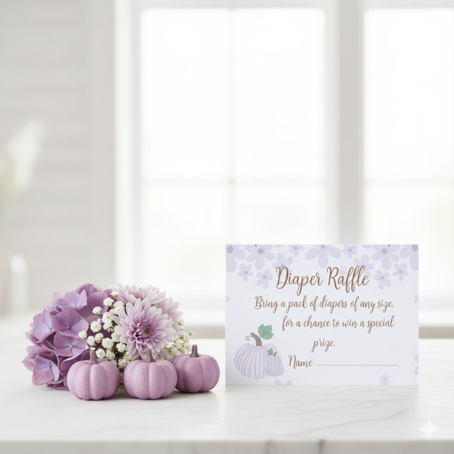 Tarjeta De Recepción Calabaza azul suave en el camino de Baby Shower (Subido por el creador)