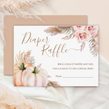 Calabaza Baby Shower Chica Calabaza Diaper Raffle