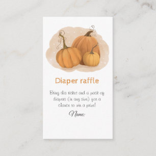 Tarjeta De Recepción Calabaza Baby Shower Diaper Raffle