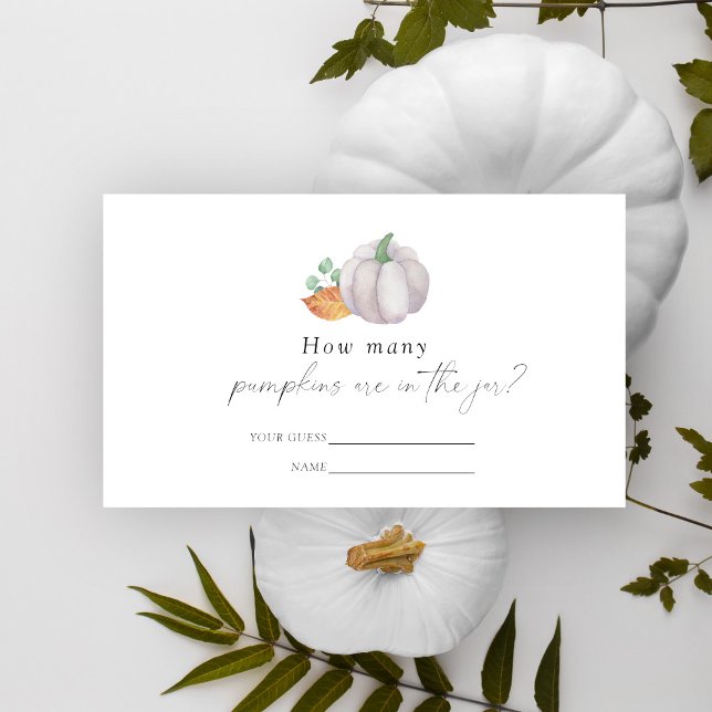 Tarjeta De Recepción Calabaza blanca - Adivinen cuántos juegos de calab (Subido por el creador)