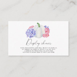 Tarjeta De Recepción Calabaza blanca - Ducha de pantalla