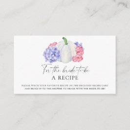 Tarjeta De Recepción Calabaza blanca - Receta para la futura novia