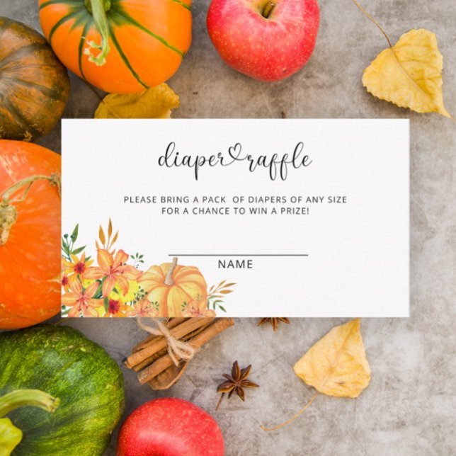 Tarjeta De Recepción Calabaza - boleto de rifa de pañal (Subido por el creador)