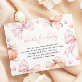 Tarjeta De Recepción Calabaza: Bow rosa: Libros de Baby Shower para beb