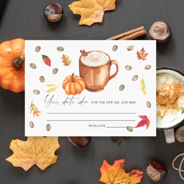 Tarjeta De Recepción Calabaza Café Ducha de novia Fecha ideas de noche (Subido por el creador)