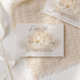 Tarjeta De Recepción Calabaza Caída Flor y Pampas Baby Shower Diaper