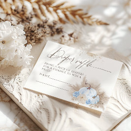 Tarjeta De Recepción Calabaza Caída Flor y Pampas Baby Shower Diaper