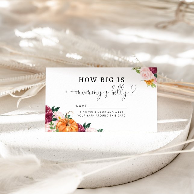 Tarjeta De Recepción Calabaza de borgoña de otoño, cuán grande es el vi (Subido por el creador)