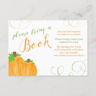 Tarjeta De Recepción Calabaza de color de agua caída Baby Shower trae u