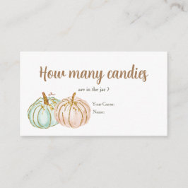 Tarjeta De Recepción Calabaza de leche y piel cuántos cañones