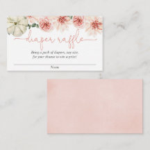 Calabaza de otoño nata ducha de pañales rifa