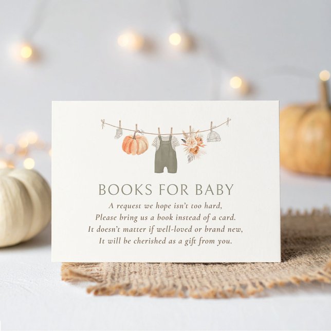 Tarjeta De Recepción Calabaza de otoño Ropa de bebé Libros para bebé (Subido por el creador)