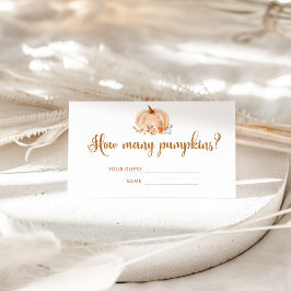 Tarjeta De Recepción Calabaza de Relieve metalizado de oro otoño cuánta