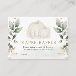 Tarjeta De Recepción Calabaza de verdor suave Baby Shower Diaper Raffle