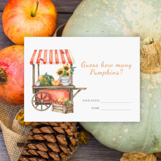 Tarjeta De Recepción Calabaza ducha bebé Adivina cuántas calabazas jueg (Subido por el creador)