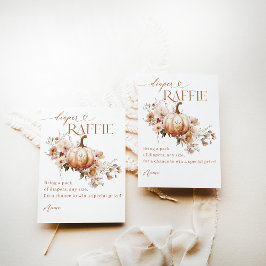 Tarjeta De Recepción Calabaza Flor salvaje Boho Cae pañal Baby Shower