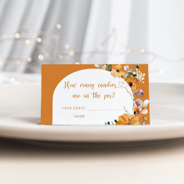 Tarjeta De Recepción Calabaza floral de otoño cuántos dulces