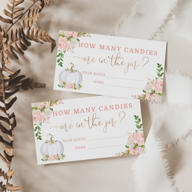 Tarjeta De Recepción Calabaza floral de Rubor cuántos dulces (Subido por el creador)