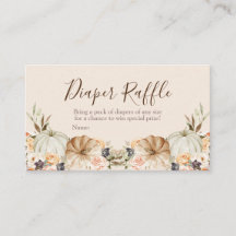 Calabaza naranja quemada Baby Shower - Diaper Raff