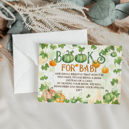 Tarjeta De Recepción Calabaza otoñal: libros de Baby Shower para bebé