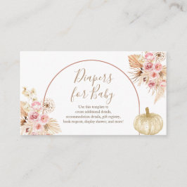 Tarjeta De Recepción Calabaza Pampas Bebé Rasplante Diapers Para Bebé