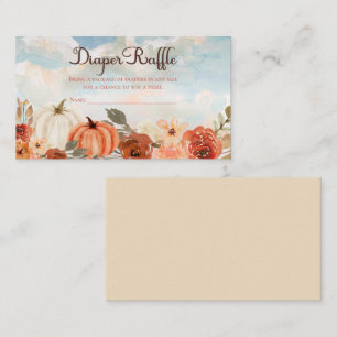 Tarjeta De Recepción Calabaza pequeña Caída de Baby Shower Diaper Raf