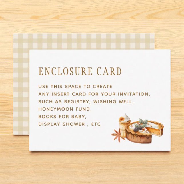 Tarjeta De Recepción Calabaza Pequeña Cutie Pie Personalizado de Baby S (Subido por el creador)