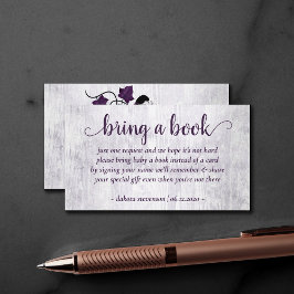 Tarjeta De Recepción Calabaza pequeña | Morado morado trae un poema de 