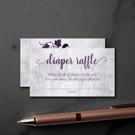 Tarjeta De Recepción Calabaza pequeña | Raffle violeta de plomo púrpura