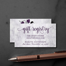 Tarjeta De Recepción Calabaza pequeña | Registro violento púrpura ruso